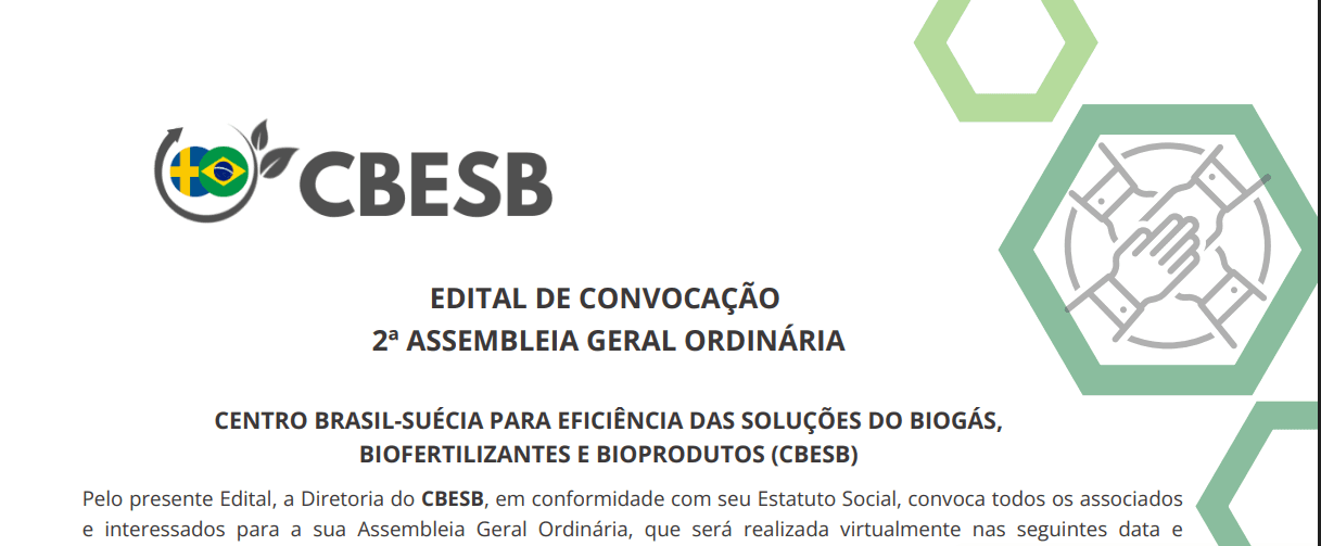 📢 Convocação – 2ª Assembleia Geral Ordinária do CBESB